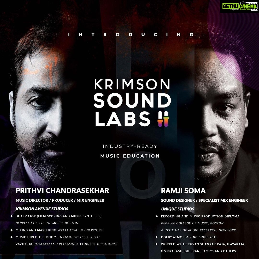 Yogi B Instagram - @krimsonavenuestudios is the place I spend most of my time at when I’m in Chennai, my home away from home. And I’m so happy for my friend Prithvi in his new venture. Introducing "Krimson Sound Labs", a music school unit of the popular Krimson Avenue Studios known for it's state of the art equipment and one-of-a-kind sound. The quality of education is indubitable with internationally trained faculty members from Berklee College of Music, Boston (USA) and New York (USA)- Prithvi Chandrasekhar (@prithvi15 )and Ramji Soma(@ramjisoma) To all the aspiring musicians and engineers out there, this is your stage to get industry-ready! You can connect with us through Our Email: krimsonsoundlabs@gmail.com Or Our Website : www.krimsonavenuestudios.com/krimsonsoundlabs Chennai, India