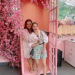 Yuvika Chaudhary Instagram – Pink pink pink with @jeevitaoberoi 👩‍❤️‍💋‍👩 wt a beautiful place @pinkwasabi.in 
@suved congratulations please make Mumbai blessed like this with cute cafes and restaurants 😜☺️❤️🙏. @pankhclothing