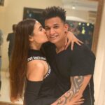 Yuvika Chaudhary Instagram - Happy birthday life partner ❣😘🥰 god bless u with health wealth 🥰love u to the moon n bk @princenarula @akash.himmel @rajnish5390