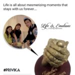 Yuvika Chaudhary Instagram - Life is all about mesmerizing moments that stays with us forever. We have now preserved our bond and immortalized our love in this beautiful concept and frame. Today, I and Prince will reveal the first impression of our true love that we got casted from Life & Emotions, done by Amrita Dalal. Special thanks to @lifenemotions for Sealing our Bond in Gold Foreverness