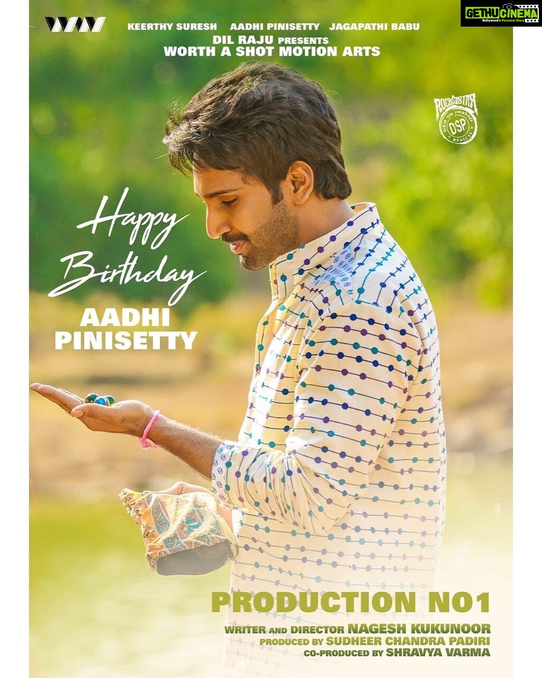 Aadhi Pinisetty Instagram - Thank You for all the Love #ProdNo1 @nageshkukunoor @worthashotarts @srivenkateswaracreations 🤗