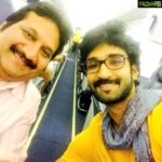 Aadhi Pinisetty Instagram – Lovely Co passenger of the year…,it was a fun  flight ! Thnx singer #Mano Anna :)