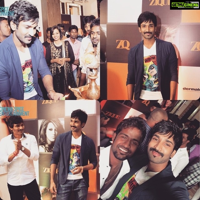 Aadhi Pinisetty Instagram - Launch of Saloon d #Zique @ chetpet !! Gud luck #Bala & Team (: God bless!