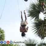 Aadhi Pinisetty Instagram – “Picture Facts” – Hanging upside down during ‪#‎Aravan‬ shoot