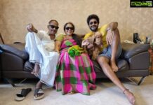 Aadhi Pinisetty Instagram - Family and festivities! ✨ #HappyUgadi #MyCoolFamily 😎😂