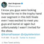 Aari Instagram – @vijaytelevision @ikamalhaasan