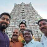 Aari Instagram - #mannarkudi #temple visit @vijjith_rudhran