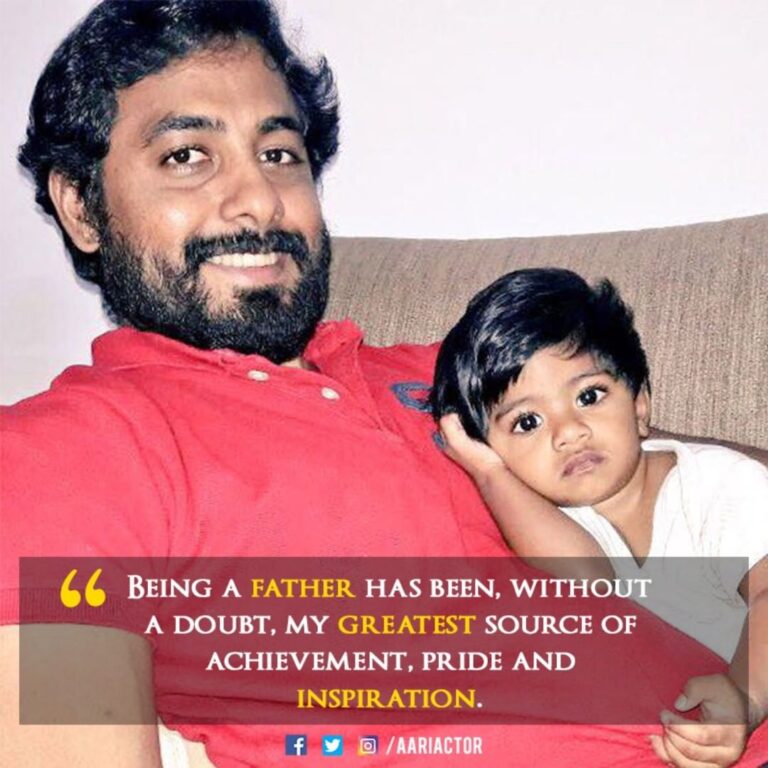Aari Instagram - Being a father has been, without a doubt, my greatest source of achievement, pride and inspiration. Fatherhood has taught me about unconditional love, reinforced the importance of giving back and taught me how to be a better person. #FathersDay