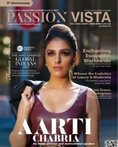 Aarti Chhabria Instagram - It’s a privilege to be recognised as one of the most admired #globalindians by Passion Vista luxury, lifestyle, and business #magazine in their latest anniversary edition. #aartichabria #magazinecover #leathertop 
Credits 
Makeup : @amritakalyanpur 
Hair : @amishahitt 
Styling : own wardrobe 
📸 : @mheckerling