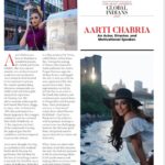 Aarti Chhabria Instagram - It’s a privilege to be recognised as one of the most admired #globalindians by Passion Vista luxury, lifestyle, and business #magazine in their latest anniversary edition. #aartichabria #magazinecover #leathertop Credits Makeup : @amritakalyanpur Hair : @amishahitt Styling : own wardrobe 📸 : @mheckerling