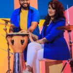 Abhirami Suresh Instagram - Twinning with the fun one! @drumssiddharth ✨♥️ . @asif_k_hamza photography 🪄 . . . #DrummerGram #AbhiramiSuresh #LiveLoveLiberate #ExplorePage #MusicianGram #Explore #AmrutamGamay
