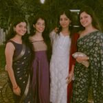 Aditi Balan Instagram - Sisters. ❤️ Clutch : @dhaaga_handcrafts Saree : Amma's age old saree