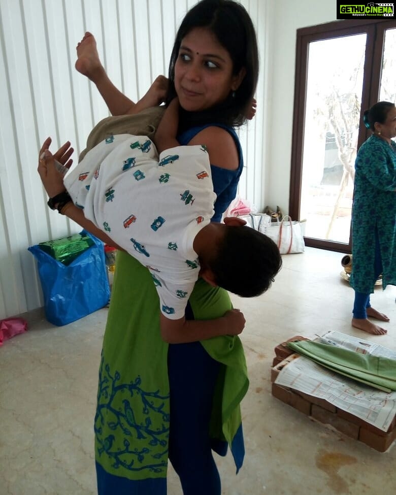 Aditi Balan Instagram - Every family function you attend , you know relatives are going to ask about your future. So then you run to a kid and this one happened to be my naughtiest nephew. Kids are my most favorite part of functions. Completely carefree.