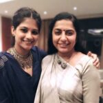 Aditi Balan Instagram - Throwback to a good evening with a very badly focused picture. Forever Young Suhasini ma'am.