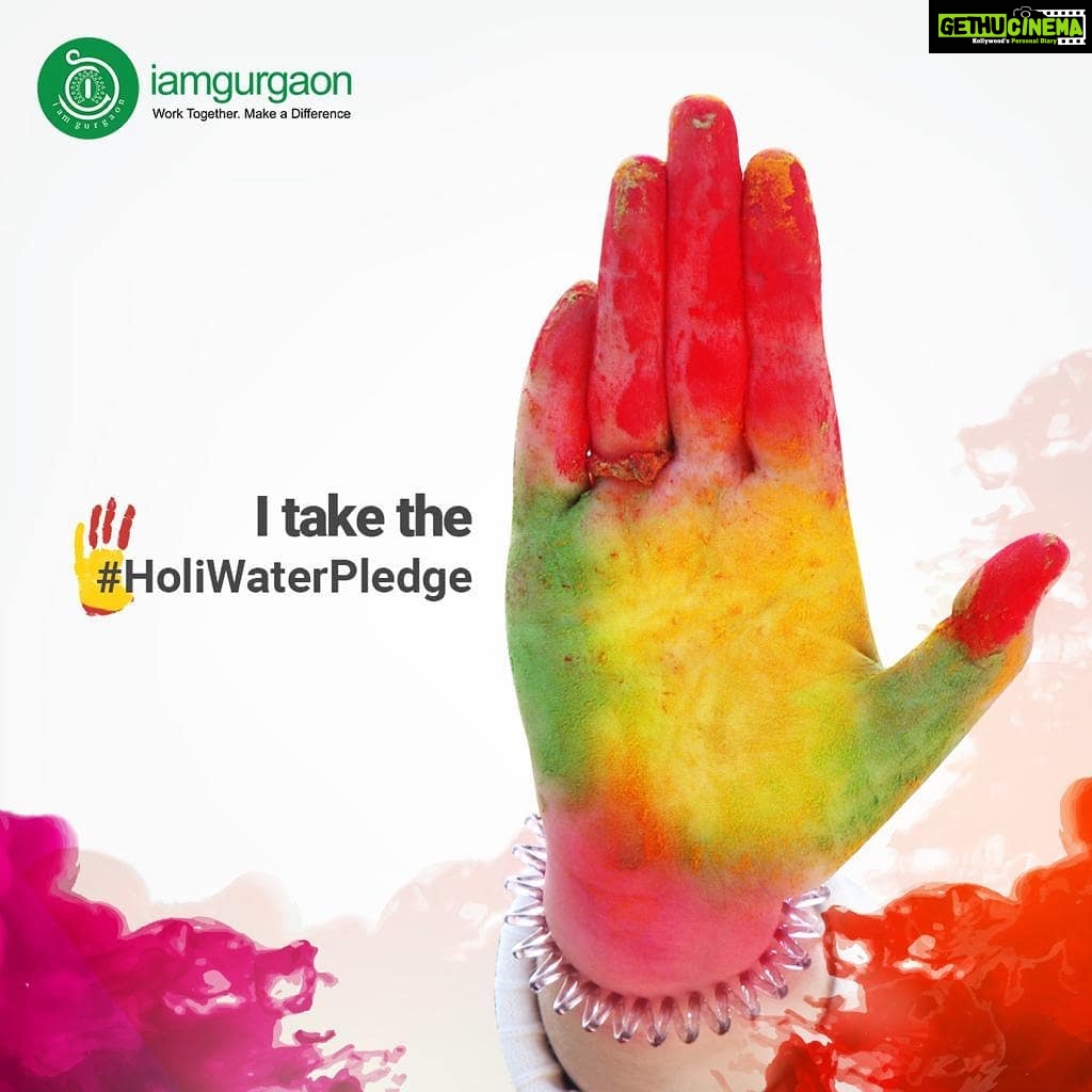 Aditi Balan Instagram - 76 million people in the country don't have access to clean drinking water. So this year let's celebrate Holi responsibly with organic colours. Let's do all we can to save water. I have taken the #HoliWaterPledge. Now it's your turn. #WorldWaterDay #IamGurgaon
