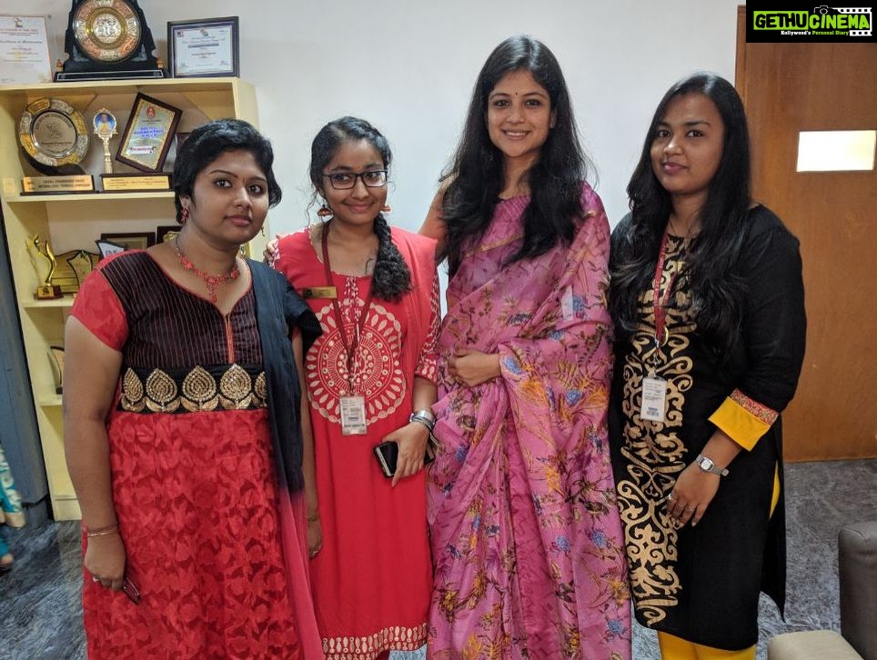 Aditi Balan Instagram - Thank you Jerusalem college. It was a pleasure coming to your college. Also , Shabana and shwetha. You guys made sure everything was perfect. :) Jerusalem College of Engineering, Chennai