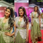 Aishwarya Rajesh Instagram - Wearing this lovely green outfit for #vaanamkottattum audio launch yest .. @madrastalkies Dress @the_loom_art Shrug @devrnil Styled by @malinikarthikeyan for @team___e Assisted by @vindhyakrishna_ @shreyaa.sanjay