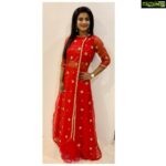 Aishwarya Rajesh Instagram - Wearing. This chilli red outfit @swaadh styled @swapnaareddyofficial ...