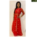 Aishwarya Rajesh Instagram – Wearing. This chilli red outfit @swaadh styled @swapnaareddyofficial …