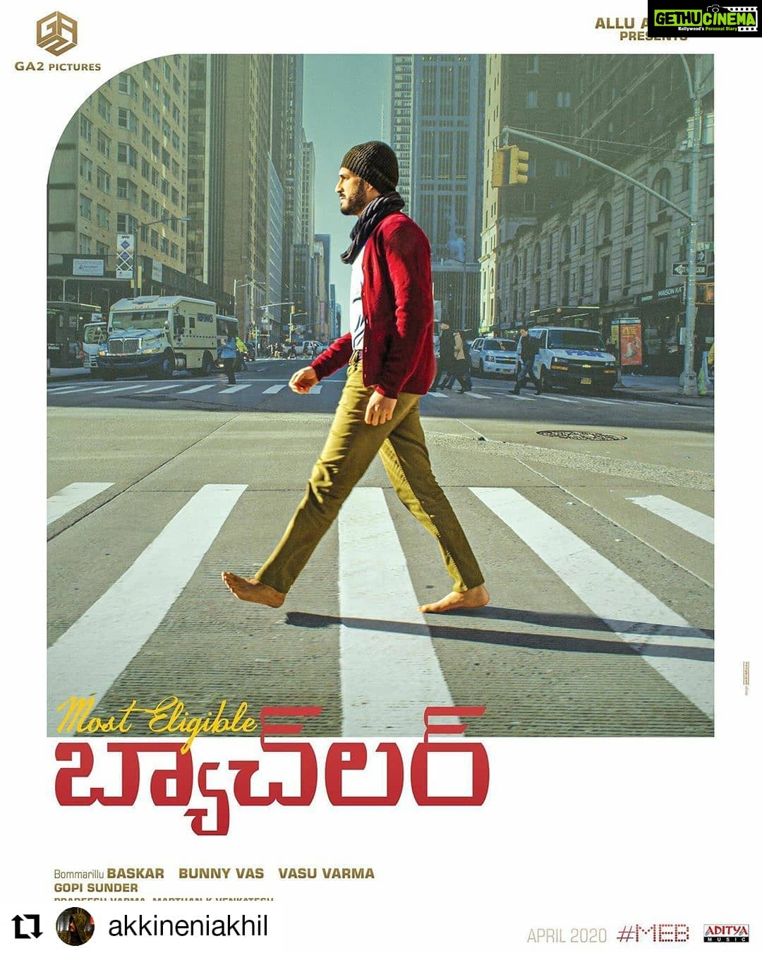 Amala Akkineni Instagram - Super thrilled to see first look of the film - waiting as always with excitement for release 🥰 #Repost @akkineniakhil • • • • • • Here goes the first of the seven steps of #MostEligibleBachelor. See you at the theatres this April #MEB #AlluAravind @hegdepooja #BommarilluBhaskar @gopisundar__official #PradeeshMVarma #BunnyVas #VasuVarma @ga2official