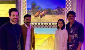 Amala Akkineni Instagram - Had a lovely evening at Upasana and Ram Charan's home - an exhibition of beautiful wildlife pictures that Ram Charan has taken himself in aid of WWF, India. 
@upasanakaminenikonidela @alwaysramcharan @wwfindia