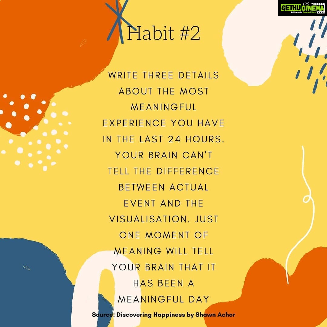 Amala Akkineni Instagram - Sharing some happiness tips to practice during lockdown 🙏🏼. I heard these tips in a talk by author and happiness researcher, Shawn Achor @shawnachor He has very nicely given us five habits that we can practice daily to increase our optimism and happiness levels. Of these five habits, four habits take only 2 minutes a day each to do and one habit (exercise) takes only 15 minutes a day to do. Do practise these for the next 21 days and let me know how you feel. #happinesshygiene