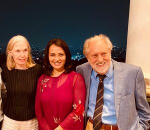 Amala Akkineni Instagram - Spent a delightful evening discussing the future of cinema and education with none other than Sir David Putnam - producer of the Oscar-winning film, Chariots Of Fire. Patsy, his wife, is equally charming.