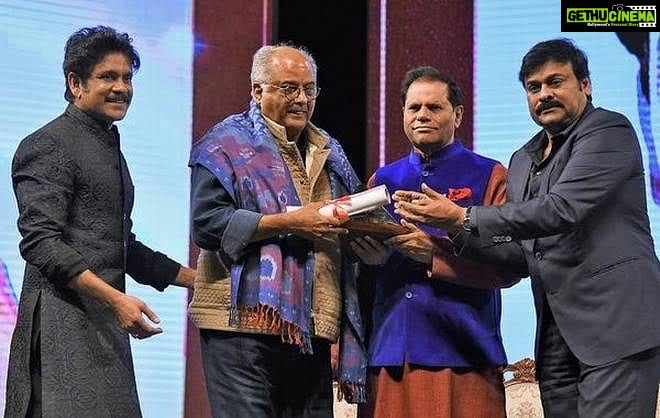 Amala Akkineni Instagram - ANR National award 2018 was presented to Boney Kapoor in memory of Sridevi and created an emotional moment for us all. #anrnationalaward #anrliveson #boneykapoor #sridevi