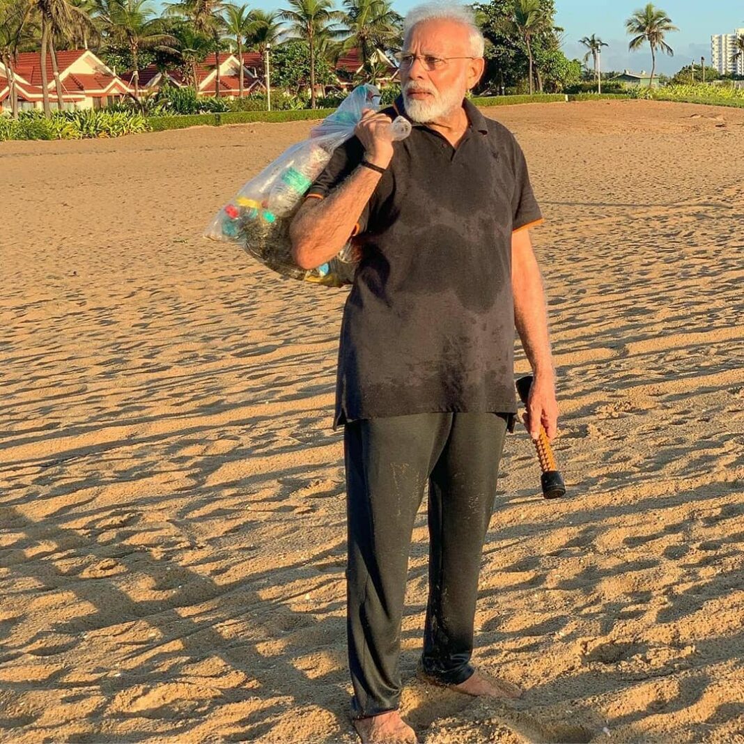 Amala Akkineni Instagram - Glad that India had a Leader to practices what he preaches 🙏🏼 Great example for all of us to carry a garbage bag when waking and cleaning up around us. Even better would be to stop using disposables as well 🙏🏼. #narendramodi