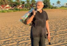 Amala Akkineni Instagram - Glad that India had a Leader to practices what he preaches 🙏🏼 Great example for all of us to carry a garbage bag when waking and cleaning up around us. Even better would be to stop using disposables as well 🙏🏼. #narendramodi