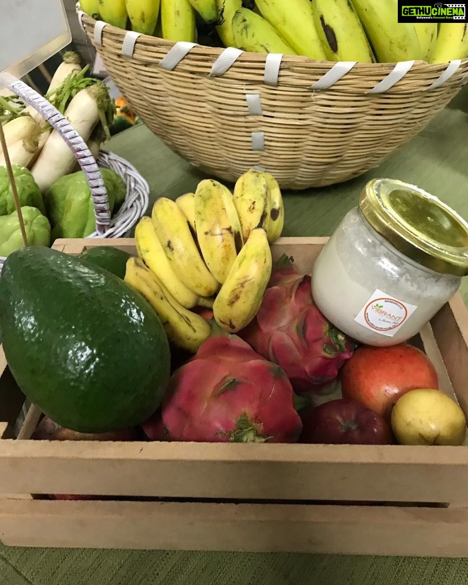 Amala Akkineni Instagram - My Saturday order of organic veggies, fruits and coconut curd ! From Vibrant Living Foods ❤️