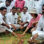 Amala Akkineni Instagram – Participated in Haritha Haram at Shadnagar today. A wonderful initiative by the Telangana government. With me are TRS party workers and the dynamic Sarpanch Vishnu. #harithaharam #planttrees #treesarelife
