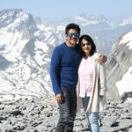 Amala Akkineni Instagram - Glacier 3000 with Nagarjuna! #swissdiaries