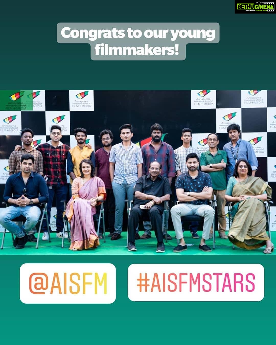 Amala Akkineni Instagram - Congratulations to our young filmmakers! Deeply moved at AISFM gradfilm fest 🙏🏼You are in the right place at the right time, with the right skills ; wishing you all the very best! @aisfm #aisfm #aisfmstars #aisfmdiaries #agff