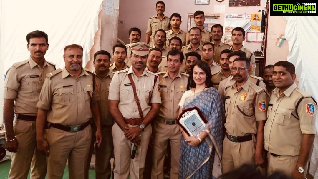 Amala Akkineni Instagram - “Fire Services week”14th to 21st April. Truly moved and inspired today @Fire Station, Punjagutta. A fire can spread in less than a minute. Awareness sessions and help prevent fires !