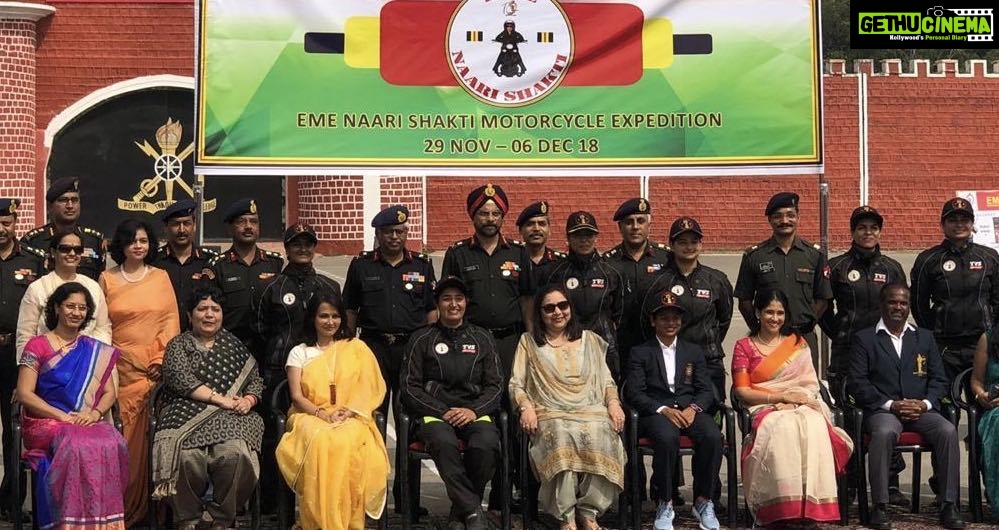 Amala Akkineni Instagram - Congrats to Manmeet Kaur and her team of brave women on successfully completing the Nari Shakti motercycle exposition across India . Beto bachao Beto padhao ! Let’s pledge to educate our girls and empower them !