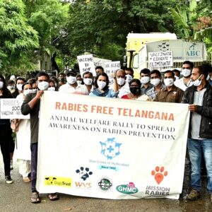 Amala Akkineni Instagram - The weather turned out beautiful - a respite from the rain as the Rally of cars and animal welfare vehicles following the impressive Mercedes Truck for "Mission Rabies" started down Rd.36, through Jubilee Hills check post, right at road 45 , over the hanging bridge and on to the GHMC ground (opposite ITC Kohinoor). The participants had not  seen their city look so beautiful and green! Once the truck parked, GHMC officials and Sp.Chief Secretary Mr. Arvind Kumar had a tour of the beautifully fitted mobile surgery and training centre, before proceeding for the ceremony.

@bluecrosshyd