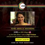 Amala Akkineni Instagram - Join me live today at 5.30 pm IST on @zee5telugu Instagram handle to celebrate 1 year of the web series High Priestess. Please send in your questions to @zee5telugu. See you soon!