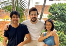 Amala Akkineni Instagram - Happy birthday dearest son. Challenging times call for wisdom and compassion - May you shine with both always 💛 @akkineniakhil #Repost @akkineniakhil • • • • • • No words will express what these two mean to me. Great full is all I can say. Family first ! Love and Happiness to all #stayhomestaysafe