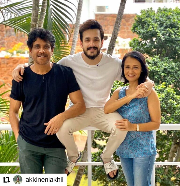 Amala Akkineni Instagram - Happy birthday dearest son. Challenging times call for wisdom and compassion - May you shine with both always 💛 @akkineniakhil #Repost @akkineniakhil • • • • • • No words will express what these two mean to me. Great full is all I can say. Family first ! Love and Happiness to all #stayhomestaysafe