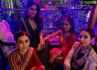 Amrita Arora Instagram - Diwali nites #bluelights #diwaliphatakas @malaikaaroraofficial @therealkarismakapoor #beebo !Sisterhood of the manic pictorials 🤩🤩🤩🤩