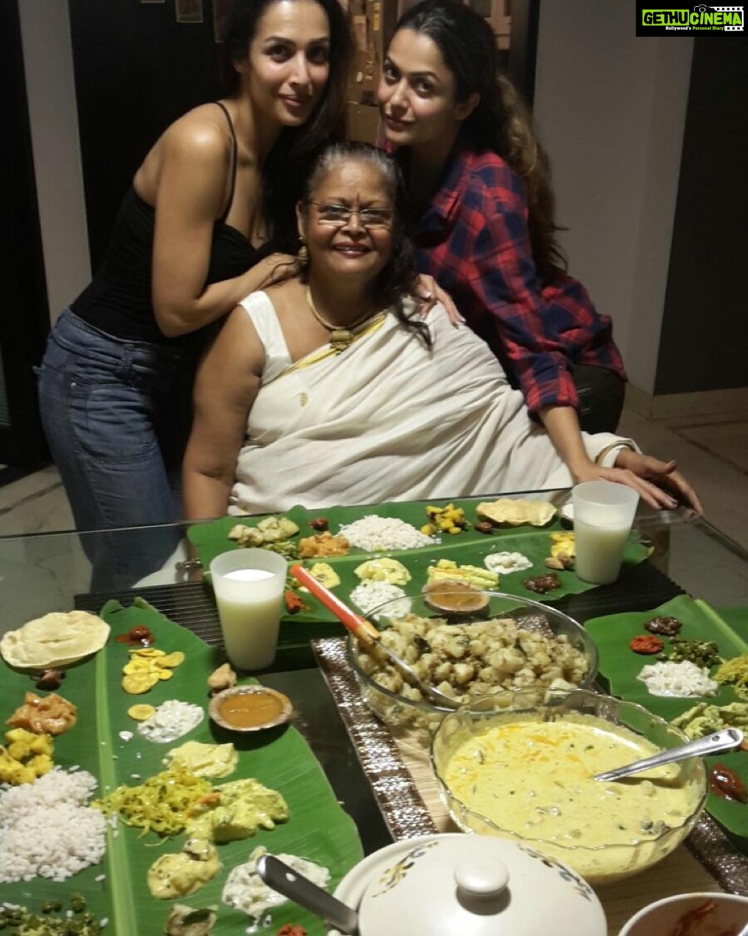 Amrita Arora Instagram - Omg!!!!! Food coma! My mom thee best cook in the world!!!!!!!Happy Onam peeps!