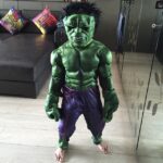 Amrita Arora Instagram – My hulk!!!!#azaan#superhero#boyswillbeboys!