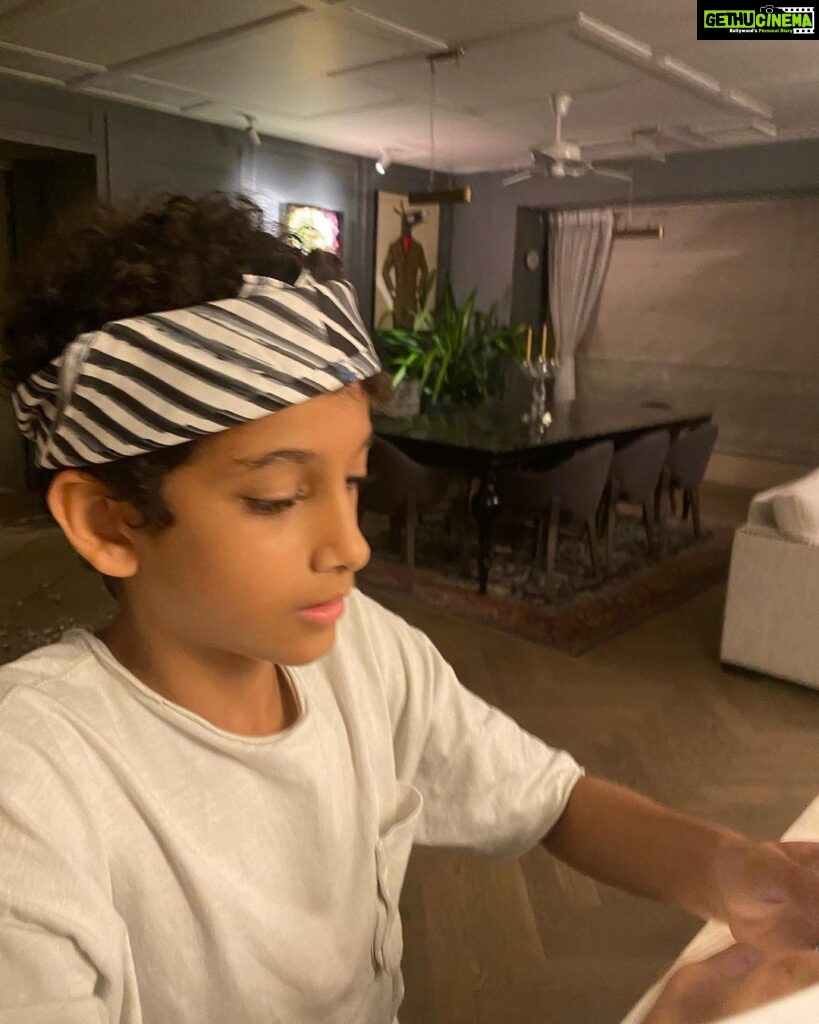 Amrita Arora Instagram - My wise ol little chap ! 12 going on 21 but always my baby ! Our son shine ,shine on our crazy diamond ❤️❤️❤️ Happy birthday Azaan ❤️❤️❤️❤️❤️