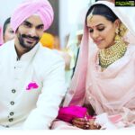Amrita Arora Instagram - Congratulations 🎊 @nehadhupia and @angadbedi ...wish y’all the happiest married life ❤️❤️ #welcometothemrsclub