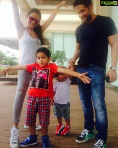 Amrita Arora Instagram - 9 years,2 kids and a whole lotta love later @shaklad !We got this babe !!👍🏼 #9thanniversary #4thmarch #soulcity