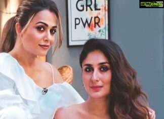 Amrita Arora Instagram - Happy birthday our beebo , bebo ,bobee... Today you’re 40 and ohhh my gosh faaaaaabulous ... To turning older and wiser and us stronger together... Love you tons @kareenakapoorkhan ❤️❤️🍷🍷😘😘😍😍 #gutsssssssssss #fabat40