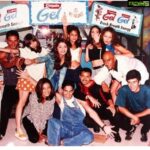 Amrita Arora Instagram - Whoaaa major throw back ! 1997 the MTV vj hunt crew ...spot me ? Baby of the group ..all of 17😱
