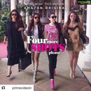 Amrita Arora Instagram - Haha this is just so cool @4moreshotspls ! Never say never 🍷🍷🍷🍷 #Repost @primevideoin with @get_repost
・・・
CRYING BECAUSE THIS SHOW IS NEVER HAPPENING😭 
#FourMoreShotsPlease 
@4moreshotspls