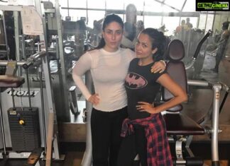Amrita Arora Instagram - Besties who gym together hmmmmm loose weight together ?😂😂😂 #gymtime #nopainnogain #staytunedfoemore #andthenweyak
